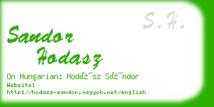 sandor hodasz business card